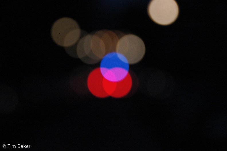Emergency lights, blurred