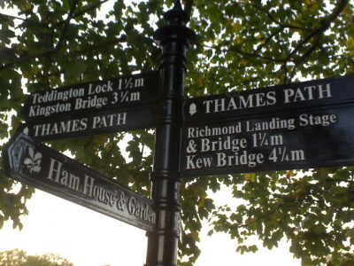 almost there, Ham House signpost