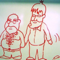 Tony's drawing of John and Me