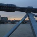 Wobbly bridge sunset