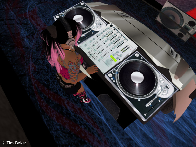 Amanda Shinji DJing at the Parkade