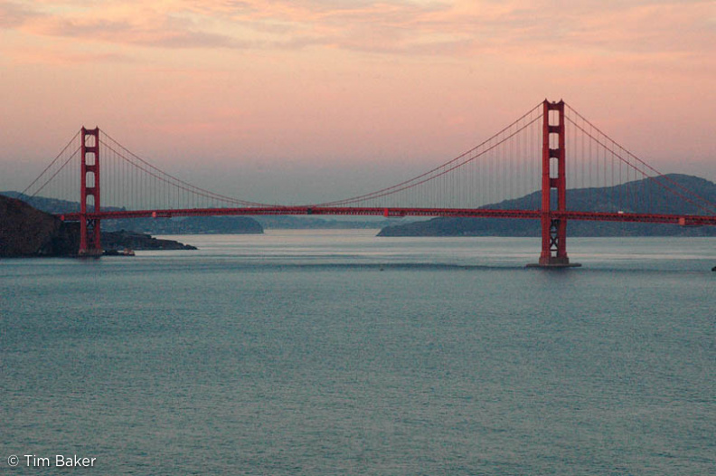 View from Land's End - Golden Gate Bridge, Sunset