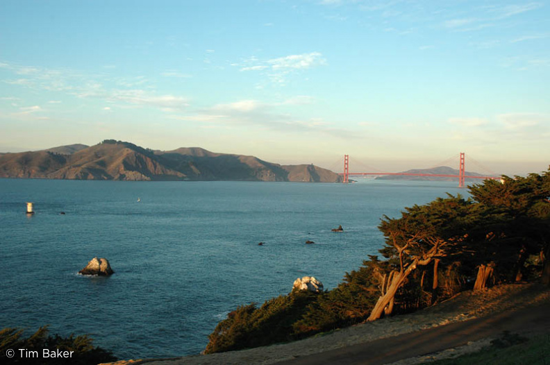 View from Land's End - Golden Gate Bridge, Sunset