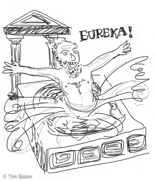 Eureka! Tablet drawn Illustration from work