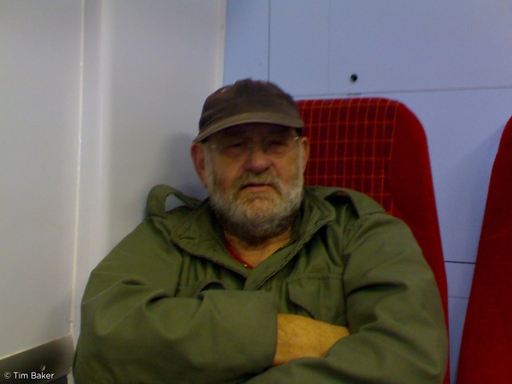 phone post john on the train