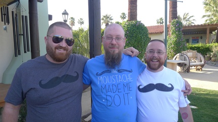 The Moustache Triplets! Mike, Me, Jeb
